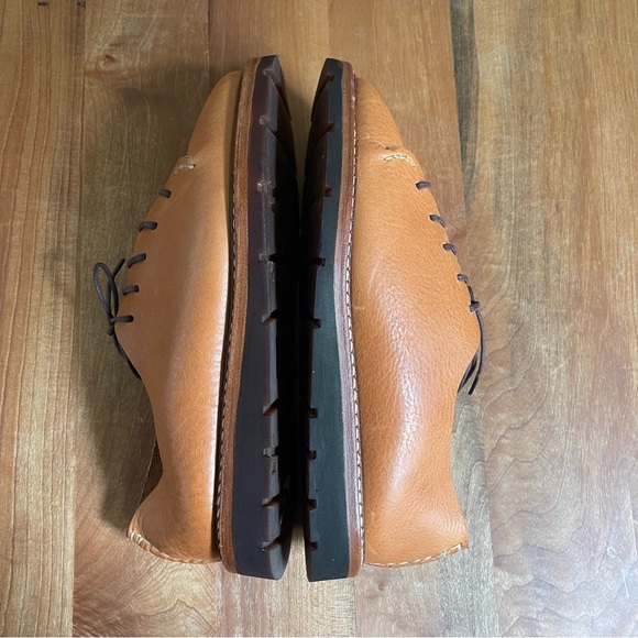 NWOB Rancourt Mens "Otto" Brown Leather Lace-Up Shoes Size 8.5 Unworn Dust Bags - Picture 4 of 6